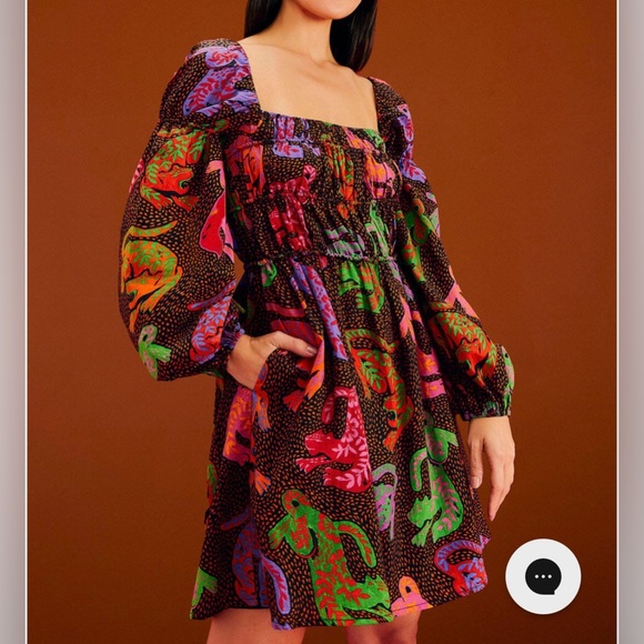 FARM Rio Dresses & Skirts - FARM Rio Wild Leopards Black Midi Dress